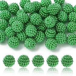 Imitation Pearl Acrylic Beads, Berry Beads, Combined Beads, Round, Lime Green, 12mm, Hole: 1.5mm(OACR-FS0001-45C)