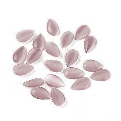Cat Eye Cabochons, Purple, Teardrop, about 8mm wide, 13mm long, 3mm thick(X-CE045-8X13-21)