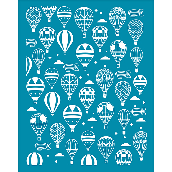 Silk Screen Printing Stencil, for Painting on Wood, DIY Decoration T-Shirt Fabric, Hot Air Balloon, 100x127mm