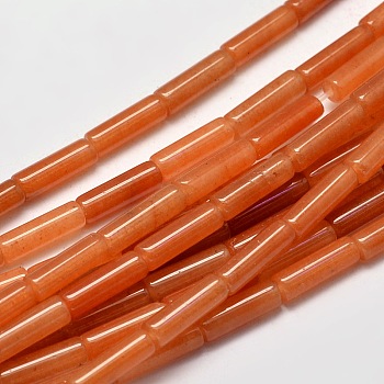 Natural Red Aventurine Column Beads Strands, 13~14x4~5mm, Hole: 1mm, about 29pcs/strand, 15.7 inch
