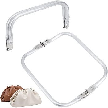 Aluminum Bag Handle, Bag Replacement Accessories, Silver Color Plated, 9.3x20x2.05cm, 2pcs/bag