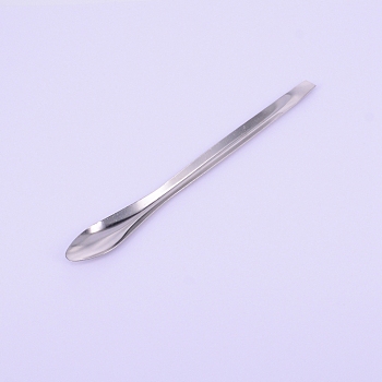 Stainless Steel Lab Spatula Micro Scoop, Laboratory Sampling Spoon Mixing Spatula, Stainless Steel Color, 139x9.5~15.5x2.5mm