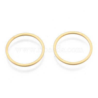 Real 18K Gold Plated Ring 201 Stainless Steel Linking Rings