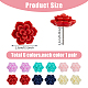 6 paires de 6 couleurs 3boucles d'oreilles en argile polymère à fleurs avec 304 épingles en acier inoxydable(EJEW-FI0003-13)-2