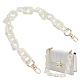 Acrylic Imitation Pearl Rectangle Link Purse Chains(FIND-WH0126-254)-1