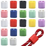 40Pcs 10 Colors ABS Plastic Slide Charms, Anti Slip Cord Buckles, Rope Adjuster, Square, Mixed Color, 15x15x8.5mm, Hole: 5.5mm, 4pcs/color(MACR-CJ0002-47)
