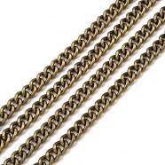 3.28 Feet Iron Cuban Link Chains, Chunky Chains, Unwelded, Oval, Antique Bronze, 14x10x3mm(X-CH-R013-14x10x3-AB)