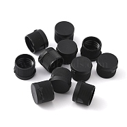 PP Plastic Flip Top Lids for Refillable Squeeze Bottle, Hand Sanitizer Bottle Replacement Caps, Column, Black, 2.35x2cm, Inner Diameter: 2cm(CON-WH0088-22B)