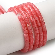 Synthetic Rhodochrosite Beads Strands, Disc, Heishi Beads, 3.3x2.5mm, Hole: 0.9mm, about 153pcs/strand, 14.96''(38cm)(G-K368-A07-02)