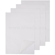 5 Sheets 11.6x8.2 Inch Stick and Stitch Embroidery, A4 Non-woven Water Soluble Fabric, Wash Away Embroidery Stabilizer, No Pattern, White, 297x210x0.4mm(DIY-CP0010-28)