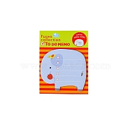 20 Sheets Cute Animal Pad Sticky Notes, Sticker Tabs, for Office School Reading, Elephant, 50mm(PW-WG72081-04)