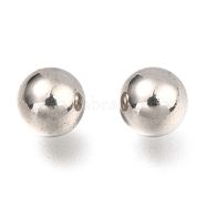 201 Stainless Steel Beads, No Hole/Undrilled, Solid Round, Stainless Steel Color, 8mm(STAS-H139-03C-P)