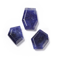 Natural Sodalite Pendants, Polygon Charms, 21~26x16~19x6mm, Hole: 1.4mm(G-C002-01D)