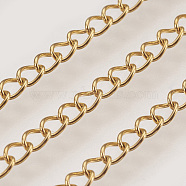 Ion Plating(IP) Handmade 304 Stainless Steel Curb Chains, Soldered, with Spool, Golden, 3.5x2.5x0.2mm, about 32.8 Feet(10m)/roll(STAS-P200-11G)