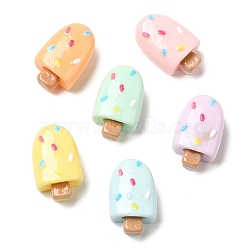 Cartoon Opaque Resin Cabochons, for Jewelry Making, Mixed Color, Ice Cream, 13x8x6mm(RESI-C039-01I)