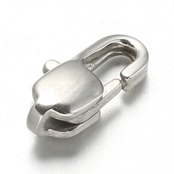 Non-Tarnish 304 Stainless Steel Lobster Claw Clasps, Stainless Steel Color, 11x5.5x3.5mm, Hole: 1mm(X-STAS-F094-05B-P)