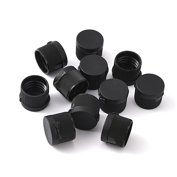 PP Plastic Flip Top Lids for Refillable Squeeze Bottle, Hand Sanitizer Bottle Replacement Caps, Column, Black, 2.35x2cm, Inner Diameter: 2cm