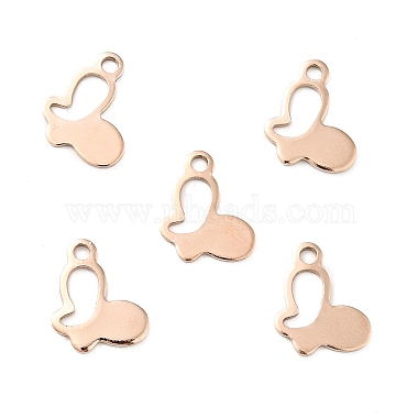 Ion Plating(IP) 304 Stainless Steel Charms(STAS-L159-10RG)-3