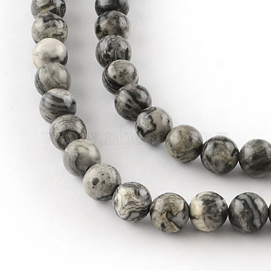Natural Map Stone/Picasso Stone/Picasso Jasper Beads Strands(G-S188-10mm)-2