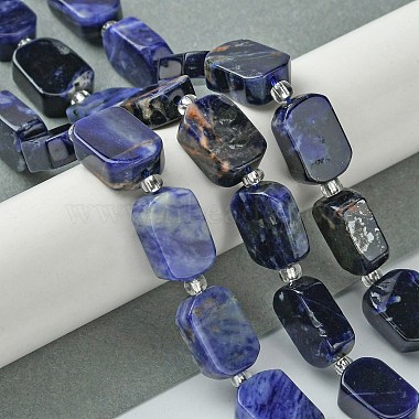 Natural Sodalite Beads Strands(G-C098-A08-01)-2