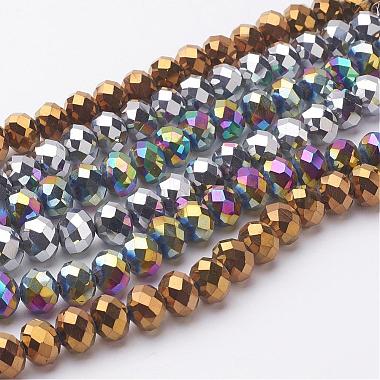 10mm Mixed Color Abacus Electroplate Glass Beads