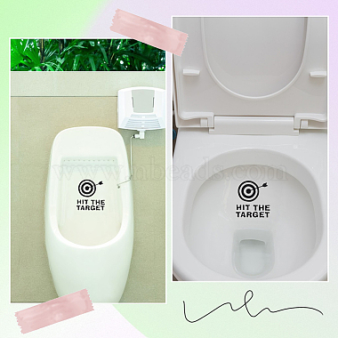 Abnehmbare Pfeil Bogenschießen Ziel PVC selbstklebende WC-Aufkleber(DIY-WH0430-324)-5