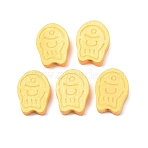 Schima Wood Beads, Fish, Gold, 21.5x16x5mm, Hole: 2mm(WOOD-G027-01)