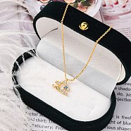 925 Sterling Silver Colorful Cubic Zirconia Constellation Pendant Cable Chain Necklaces for Women, Real 18K Gold Plated, Libra, 13.74 inch(34.9cm), pendants: 10.5~17x8.5~15mm.(STER-R009-01G-06)