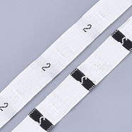 Clothing Size Labels(2), Garment Accessories, Size Tags, White, 12.5mm, about 10000pcs/bag(OCOR-S120D-01)