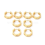 Brass Hollow Cross Hoop Earrings for Women, Lead Free & Cadmium Free & Nickel Free, Real 18K Gold Plated, 13.5x13.5x3.5mm, Pin: 1mm(EJEW-F281-06G)