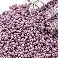 TOHO Round Seed Beads, Japanese Seed Beads, (765) Opaque Pastel Frost Plumeria, 11/0, 2.2mm, Hole: 0.8mm, about 1103pcs/10g(X-SEED-TR11-0765)