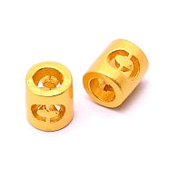 Alloy Letter Beads, Column, Matte Gold Color, Letter.O, 6.5x6mm, Hole: 3mm(PALLOY-WH0081-55O)