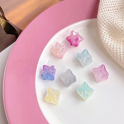 Transparent Acrylic Bead, Merkaba Star, Mixed Color, 12.9x16.7x17mm, Hole: 3mm(X-OACR-H028-C04)