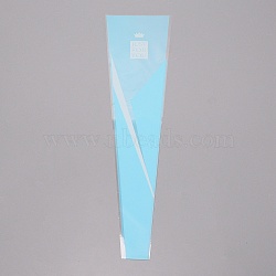OPP Gift Bags, Single Flower Packaging Bags, with Word Just For You and Crown Pattern, Light Sky Blue, 45x12.4x0.01cm(WH0026-34E)
