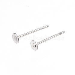 Non-Tarnish 304 Stainless Steel Stud Earring Findings, Stainless Steel Color, 12x2mm, Pin: 0.8mm(STAS-D448-088P-2mm)