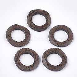 Wenge Wood Linking Rings, Undyed, Ring, Coconut Brown, 38.5x4~5mm, Inner Diameter: 23mm(X-WOOD-S053-26)