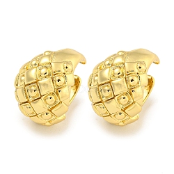 Brass Cuff Earrings, for Women, Real 18K Gold Plated, 16x13.5mm(EJEW-C104-118G)