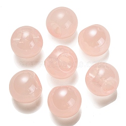 Opaque Acrylic Beads, Round, Top Drilled, Pink, 19x19x19mm, Hole: 3mm(OACR-G012-03H)