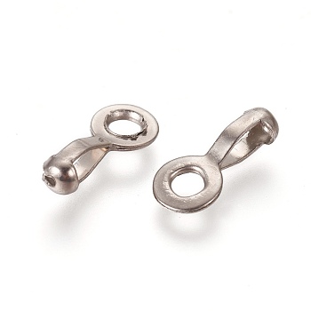 304 Stainless Steel Ball Chain Connectors, Pull Loop Connectors, Stainless Steel Color, 21.5x9.5x7.5mm, Hole: 5.16mm, Fit for 6mm/6.5mm Ball Chain