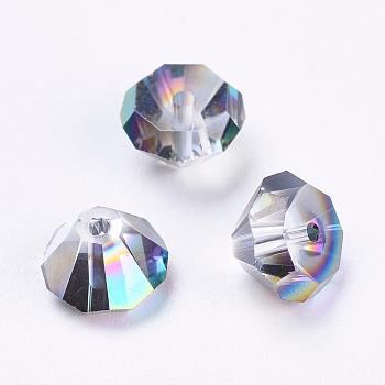 Imitation Austrian Crystal Beads, Grade AAA, Faceted, Cone, Colorful, 7x5mm, Hole: 0.9~1mm