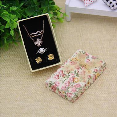 Flower Pattern Cardboard Jewelry Packaging Box(X2-CBOX-L007-003C)-3