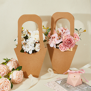 Kraft Paper Flower Gift Bags(AJEW-WH0165-48)-3