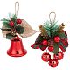 gorgecraft 2pcs 2 styles décorations pendentif cloche de Noël(HJEW-GF0001-35)-1