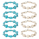 8Pcs 2 Colors Dyed Synthetic Turquoise Tortoise Beaded Stretch Bracelets Set for Women(BJEW-DC0001-04)-1