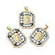 Brass Micro Pave Cubic Zirconia Pendants(KK-K385-026G)-2