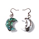 Boucles d'oreilles pendantes en forme de croissant de lune en coquillage paua naturel(EJEW-G307-01)-4