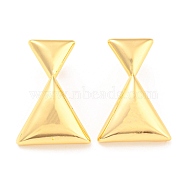 Rack Plating Brass Triangle Stud Earrings, Long-Lasting Plated, Lead Free & Cadmium Free, Real 18K Gold Plated, 27x19mm(EJEW-A028-44G)