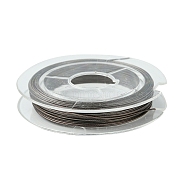 Tiger Tail Wire, Nylon-coated Stainless Steel, Camel, 25 Gauge(0.45mm), about 32.8 Feet(10m)/roll(X-TWIR-S001-0.45mm-12)