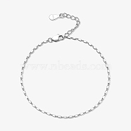 925 Sterling Silver Link Chain Bracelets, Fashionable and Simple, Silver, 6.69 inch(170mm)(EJ2248-3)