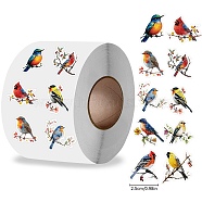 Roll Stickers, 10 Different Designs Decorative Sealing Stickers, Animal, Bird, 30x25mm, 500pcs/roll(DIY-H173-02G)